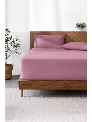 Mabelme Store Prime Lastikli Çarşaf HIPOALERJENIK%100 Pamuk Penye Kumaş Lila 100X200 Cm, Luxcarsaf