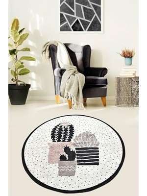 Mabelme Store Prime Cactus Djt Kaymaz Taban Dekoratif Halı, 120 x 180