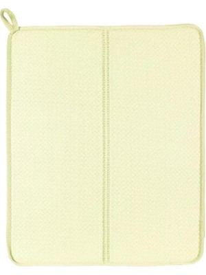 Mabelme Store Prime Bulaşık Kurutma Matı Tezgah Üstü Bulaşık Suyu Emici 44X33CM Kurutucu Bulaşık Altlığı (Krem, 17CMX13CM)