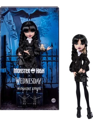 JNJ91 Monster High Wednesday Addams Bebek