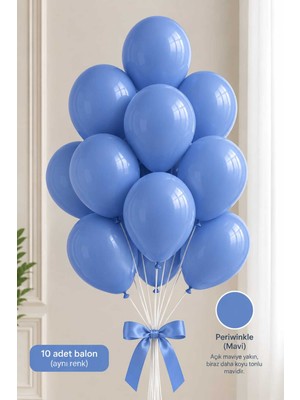Partixa Latex Balon Seti 10'lu- Periwinkle Mavisi