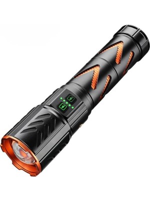 Kawin Jouis El Feneri 7200MAH Şarj Edilebilir Çok Fonksiyonlu LED El Feneri - Teleskopik Zoom, 7 Farklı Işık Modu, Sivrisinek Kovucu Kuyruk Başlığı ve Powerbank Özellikli Kamp Lambası (Yüksek Parlaklık)
