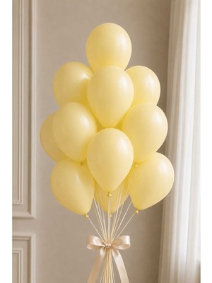 Partixa Latex Balon Seti 10'lu- Açık Sarı