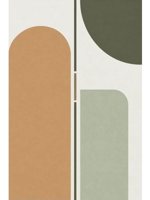 Kartela Halı Eksen Kemerli Modern Halı Adaçayı Yeşili Kaymaz Taban Makinede Yıkanabilir 60X90 cm