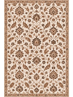 Kartela Halı Madalyonsuz Vintage Iran Desenli Halı Bakır Kaymaz Taban Makinede Yıkanabilir 60X90 cm