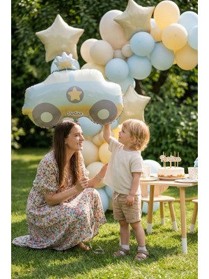 Partixa Retro Polis Arabası Figürlü Folyo Balon