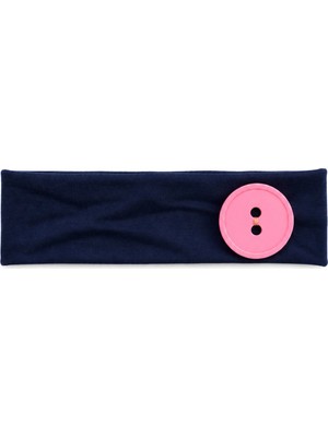 Cherry Lemon Düğme Detaylı Y2K Pinterest Pamuklu Esnek Yumuşak Saç Bandı Punk Bandana 6.5cm