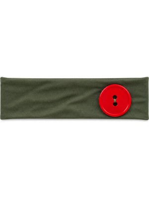 Cherry Lemon Düğme Detaylı Y2K Pinterest Pamuklu Esnek Yumuşak Saç Bandı Punk Bandana 6.5cm