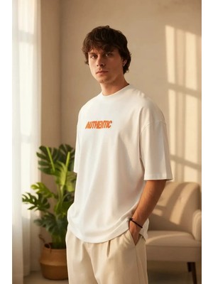Can Moda Canmoda Authentic Oversize %100 Pamuk T-Shirt - Beyaz