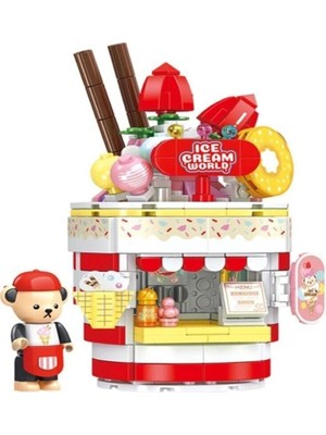 sbodurhome P881202 Panlos Teddy Dondurma Salonu 369 Parça Block Oyuncak