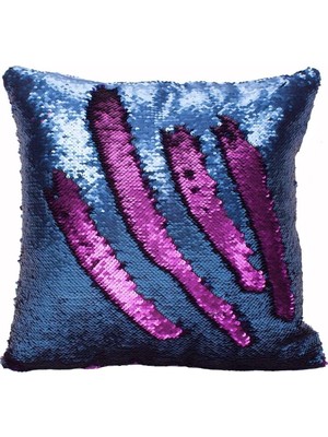 Pullu Yastık Kılıfı 40 x 40 cm Çift Taraflı Payetler Dekoratif Yastık Koltuk Yastığı Renk Değişimi Parıltılı Kadife Arka Taraf Parti Çocuk Odası Oturm