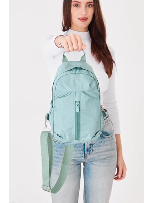 Su Itici Kumaş Çapraz Askılı Omuz ve Bel Çantası, Unisex, Günlük Kullanım Için Hafif ve Kullanışlı Çanta (Turkuaz)