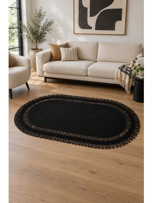 Namteks Jüt Siyah Salon Mutfak Koridor Kilim Paspas Çeyizlik Hediyelik