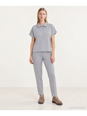 Yargıcı Regular Polo Yaka Kısa Kol Sweatshirt
