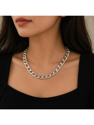 Ravinity Küba Zincir Choker Kolye Kadın Şık Tasarım
