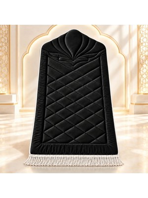 ARVARES Lüks Ortopedik Kapitoneli 3 cm Kalın Süngerli Seccade Namazlık Konforlu Taban Taşıma Çantalı 120x68cm