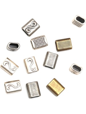5X10 mm Farklı Desenli ve Renkli Deri Bileklik Ara (Köprü) Aparatı