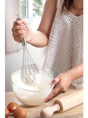 Burada Bulabilirsin Lüks Örgülü Paslanmaz Çelik Çırpıcı & Profesyonel Hamur ve Sos Karıştırıcı (32 Cm)