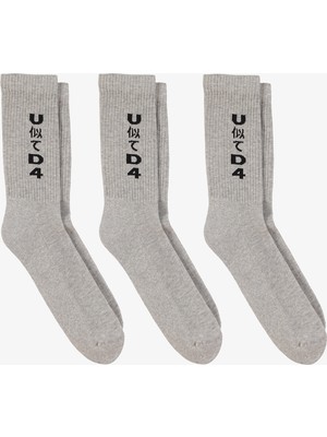 UNITED4 Classic Erkek Gri Çorap.GGGU