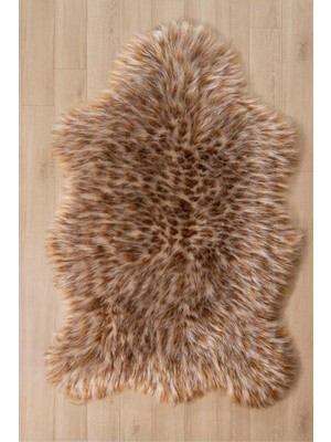 Vera Concept Store Yumoş Post Peluş Halı Tüylü Yumuşak Kaymaz Taban Modern Salon Halısı Kahverengi