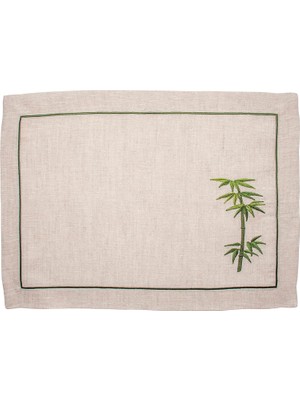 Vera Concept Store Home Asia Amerikan Servis Bambu Nakış Kum Rengi GOLDENNM-605