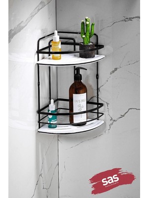 Vera Concept Store Yapışkanlı Ömür Boyu Paslanmaz Kristal Ayarlanabilir Raf Banyo Düzenleyici Şampuanlık Lk-02 Sb