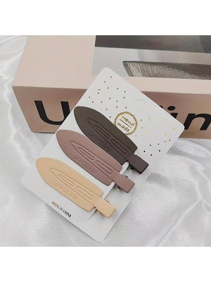 Vera Concept Store Kadın 3 Adet Renkli Iz Yapmayan Saç Klipsi Seti