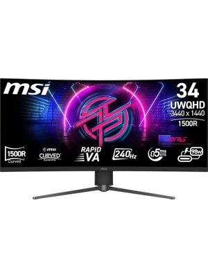 Vera Concept Store 34 Mpg 346CQRF X24, Gaming Monitör, Uwqhd, 21:9 Curve 1500R, Rapid Va, 240Hz, 0.5ms (Min.), Adaptive-Sync