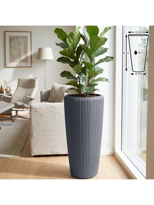 Vera Concept Store Lupus Saksı (Antrasit, 46 Lt.)