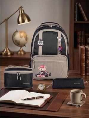 Vera Concept Store Premıum Hayvan Desenli 3lü Set Çanta+Beslenme+Kalemlik Çocuk Için 1912