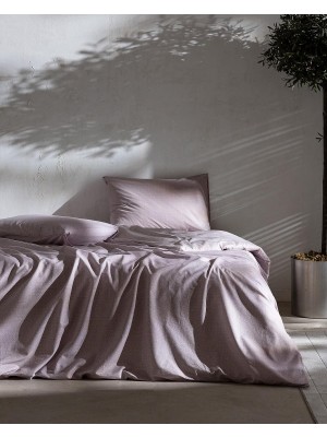 Vera Concept Store Odette Çift KIŞILIK%100 Pamuk Ranforce Baskılı Nevresim Takımı, Açık Mürdüm, 200 x 220