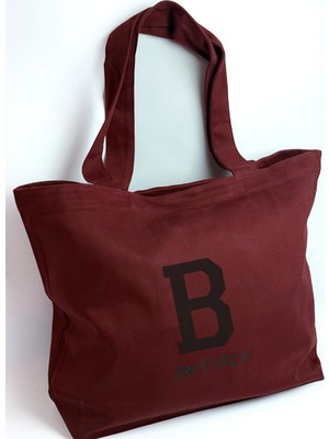 Vera Concept Store Bordo Harfli Tote Bag
