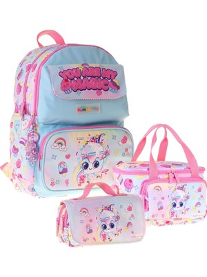 Vera Concept Store Kids Magic(Pembe Renk) Kız Çocuk Üçlü Ilkokul Okul Çantası Seti/takımı - SETKK-L5283A