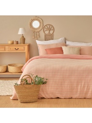 Vera Concept Store %100 Pamuk Ranforce Pavia Ipliği Boyalı King Size Nevresim Takımı Mürdüm (240X220 Cm)