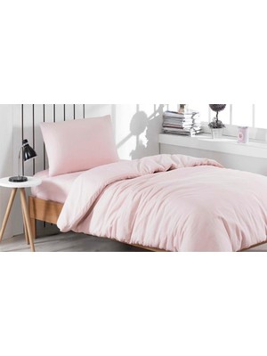 Vera Concept Store Mer-Tim Tek Kişilik Pamuklu Ranforce Lastikli Nevresim Takımı 160X220 - Toz Pembe