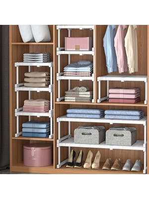Vera Concept Store Uzatılabilir Dolap Rafı, Mutfak Düzenleyici Yer Tasarruflu Raf Bölücüler Paslanmaz Çelik Teleskopik Banyo Mutfak Için Ayırıcı Dolaplar (42 cm Genişlik
