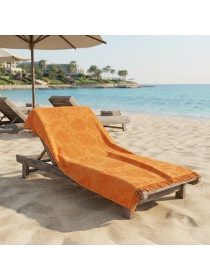 Vera Concept Store Büyük Boy Plaj Havlusu Turuncu 100% Pamuk 70 x 154 cm