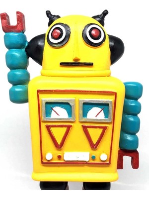 Dolozena Renkli Tasarıma Sahip Uzaylı Robot Biblo Figürü