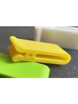 Dolozena 3D Baskı Çok Amaçlı Poşet Ağzı Kapatma Klipsi 20'li Set Gıda Poşeti ve Kablo Sıkıştırıcı Klips - Sarı
