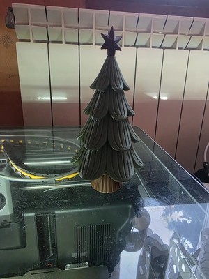 Dolozena 3D Baskı Japandi Tarzı Yılbaşı Çam Ağacı Seti Dilimli Iki Boy Dekoratif Ağaç Masa ve Raf Süsü - Yeşil
