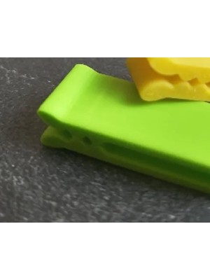 Dolozena 3D Baskı Çok Amaçlı Poşet Ağzı Kapatma Klipsi 20'li Set Gıda Poşeti ve Kablo Sıkıştırıcı Klips - Yeşil