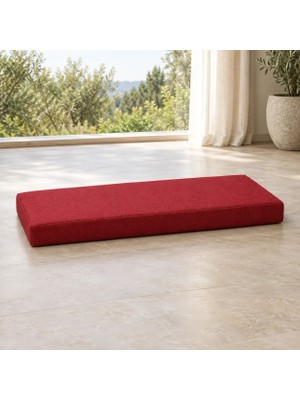 Dolozena Dikdörtgen Blok Bank Minderi · 50 × 100 × 7 cm | Kırmızı | Iç Mekân