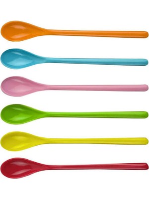 Dolozena Nisa Plastik Lüx Kaşık Renkli 6 Lı