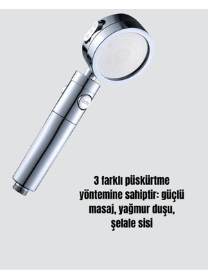 Şelale Sisi ve Masaj Özellikli Banyo Duş Başlığı
