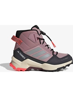 Adidas Terrex AX4R Cw+ Mid Çocuk Siyah Koşu Ayakkabısı.-