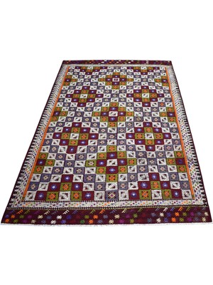 Zehra Abla Halı El Dokuması 4m2 Bergama Yörük Cecim Yün Kilim 7590