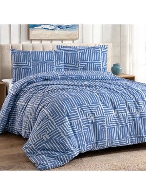 Stilera Geola Nevresim Seti Mavi 200X220 Çift Kişilik