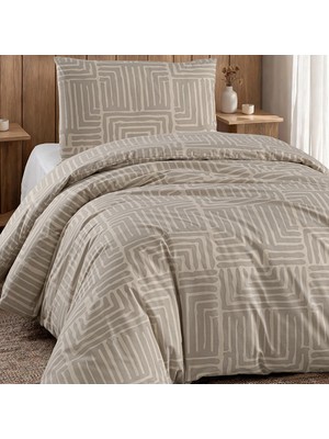 Stilera Geola Nevresim Seti Bej 160X220 Tek Kişilik