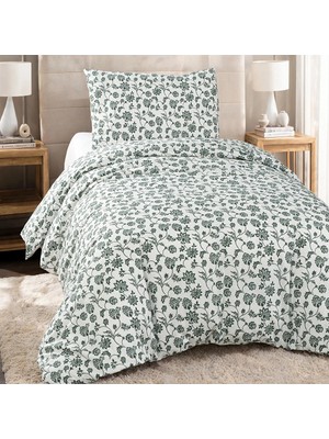 Stilera Flora Nevresim Seti Yeşil 160X220 Tek Kişilik