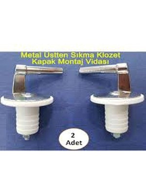 Metal Klozet Kapak Vidası Üstten Sıkmalı